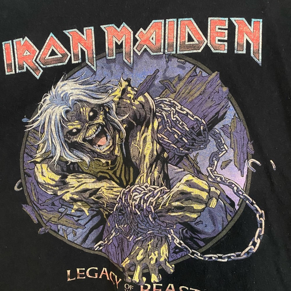 Iron Maiden Legacy of the Beast Graphic Band Tee Black Unisex Large - Picture 3 of 6